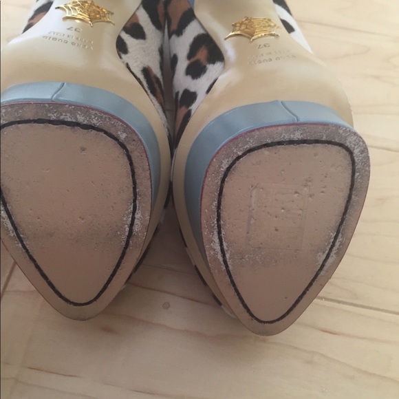 Charlotte Olympia Calf Hair Leopard Heel - Picture 5 of 8